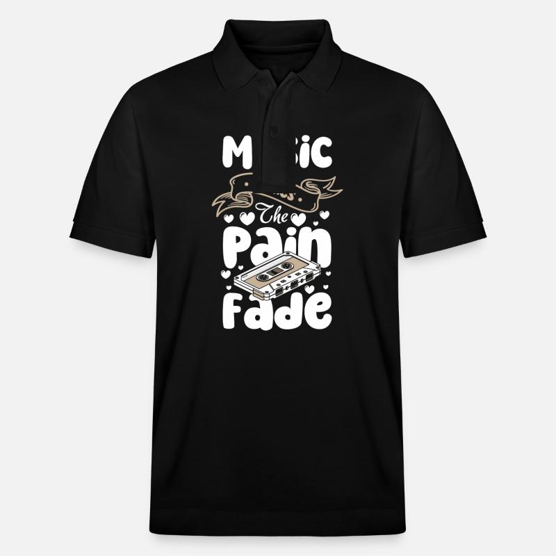 Musique Rétro Original - Polo PREPSTER bio Stanley/Stella Unisexe - noir