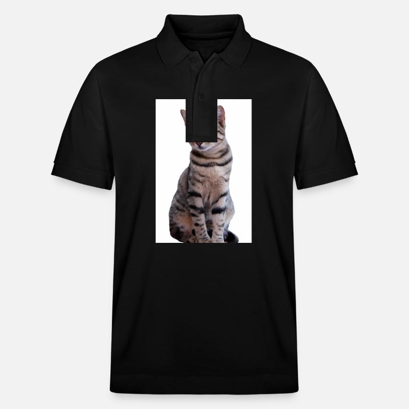 Katze Katze Schwarzes Kätzchen - Stanley/Stella Unisex Bio-Poloshirt PREPSTER - Schwarz