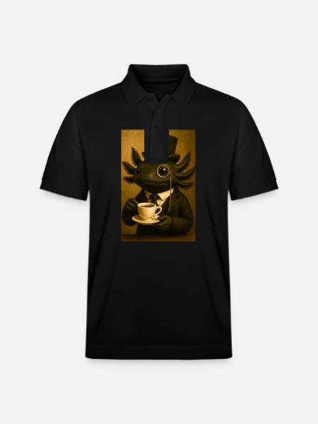 Raffiniertes Axolotl-Gebräu - Stanley/Stella Unisex Bio-Poloshirt PREPSTER - Schwarz