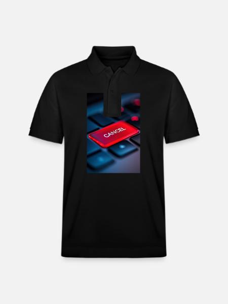 Rot Abbrechen-Tasten-Highlight - Stanley/Stella Unisex Bio-Poloshirt PREPSTER - Schwarz