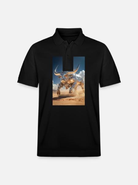 Chrome Bull Power Charge - Stanley/Stella Unisex Bio-Poloshirt PREPSTER - Schwarz