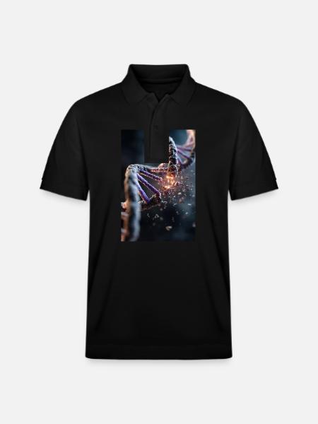 DNA Breakdown Explosion - Stanley/Stella Unisex Organic Polo Shirt PREPSTER - black