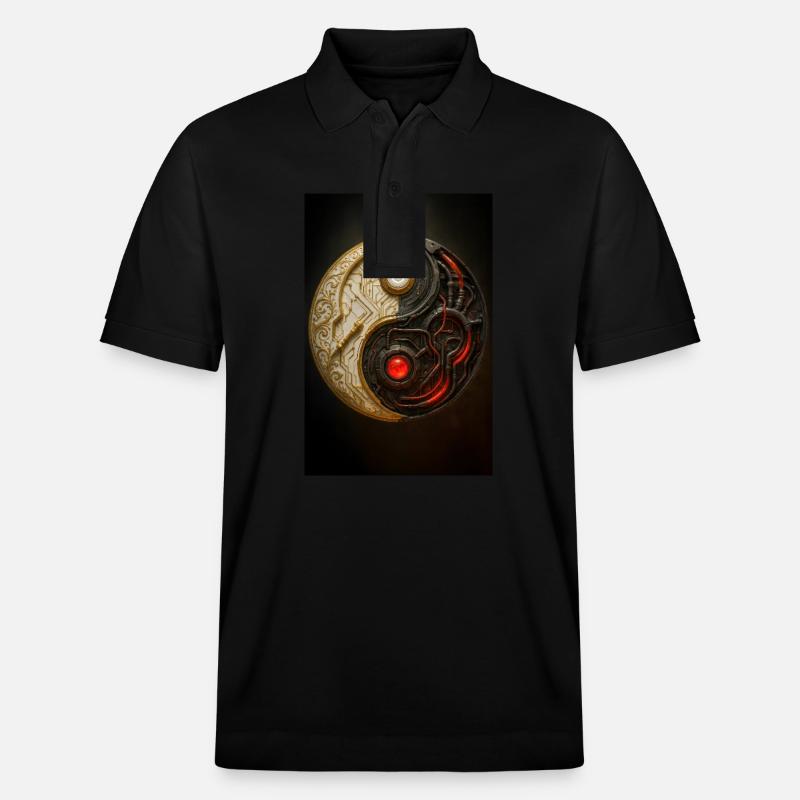 Équilibre Cyber Yin Yang - Polo PREPSTER bio Stanley/Stella Unisexe - noir