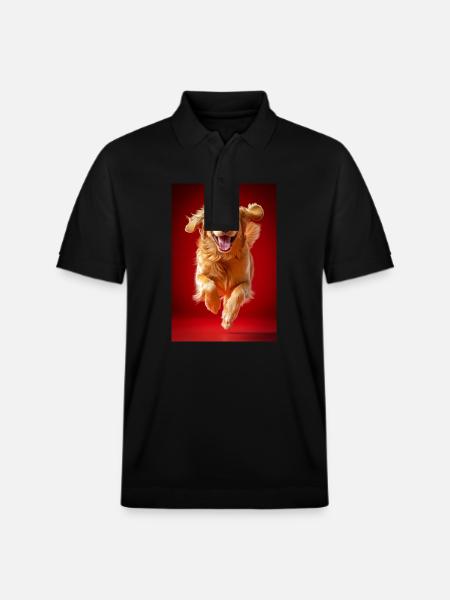 Flying Golden Joy - Stanley/Stella Unisex Organic Polo Shirt PREPSTER - black