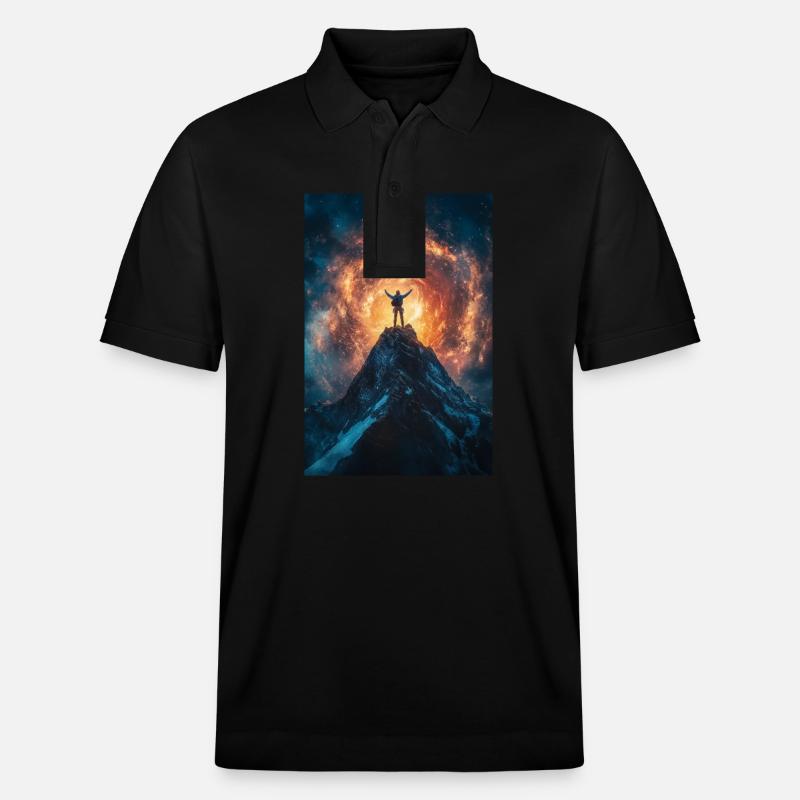 Unter kosmischem Feuer - Stanley/Stella Unisex Bio-Poloshirt PREPSTER - Schwarz