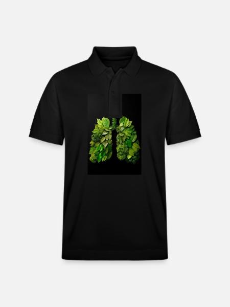 Green Lungs of Nature - Stanley/Stella Unisex Organic Polo Shirt PREPSTER - black