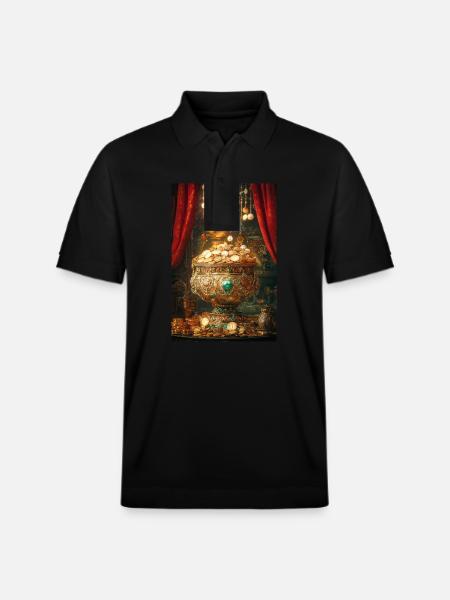 Royal Treasure Overflowing - Stanley/Stella Unisex Organic Polo Shirt PREPSTER - black