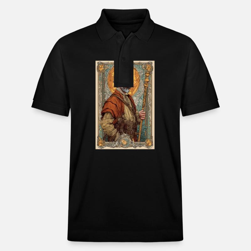 Steampunk-Entdecker-Porträt - Stanley/Stella Unisex Bio-Poloshirt PREPSTER - Schwarz