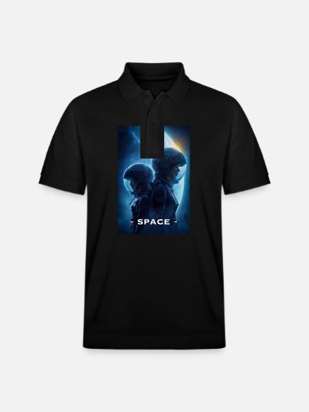 Astronauts in Deep Space - Stanley/Stella Unisex Organic Polo Shirt PREPSTER - black