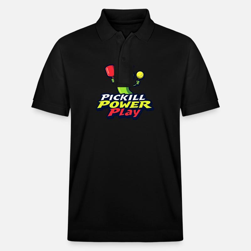 Pickill Power Play Vibrant Pickle Fun - Polo PREPSTER bio Stanley/Stella Unisexe - noir