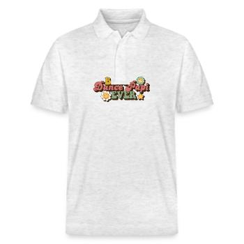 Best Dance Papi Ever Dad - Stanley/Stella Unisex Organic Polo Shirt PREPSTER - heather white - Front - Roxy (174cm) & Andy (188cm)