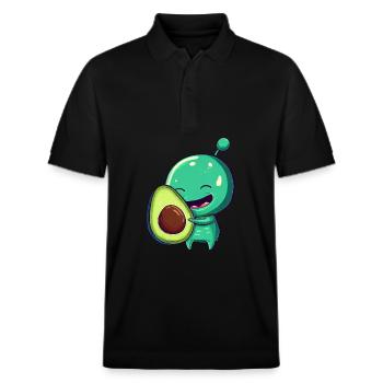 Green Alien Avocado: Fusion exotique - Polo PREPSTER bio Stanley/Stella Unisexe - noir - Devant - Roxy (174cm) & Andy (188cm)