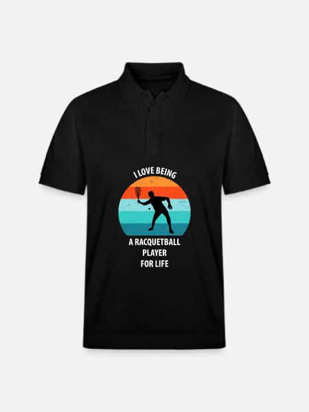 Racqueetball - Stanley/Stella Unisex Organic Polo Shirt PREPSTER - black