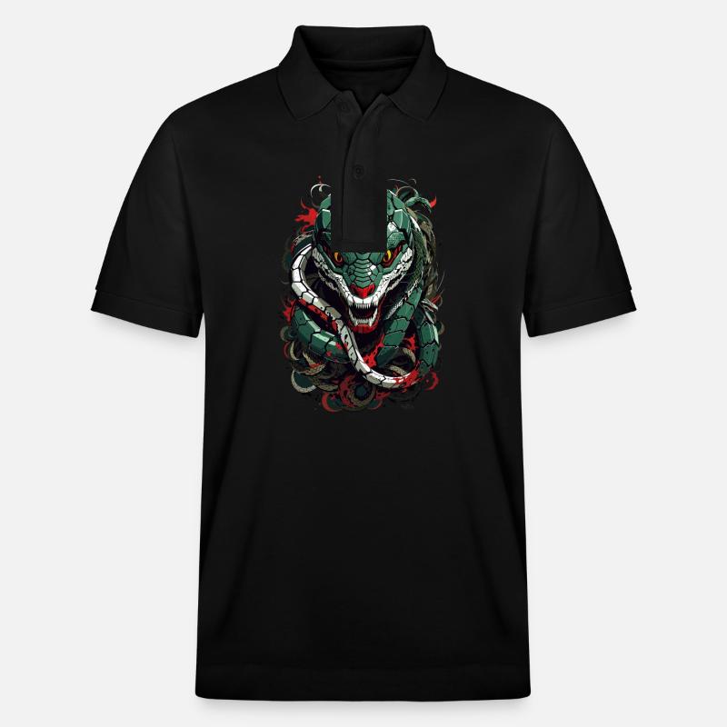 Snake - Stanley/Stella Unisex Bio-Poloshirt PREPSTER - Schwarz