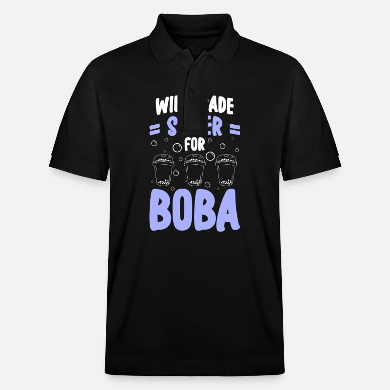 Boba Trend Eistee - Stanley/Stella Unisex Bio-Poloshirt PREPSTER - Schwarz