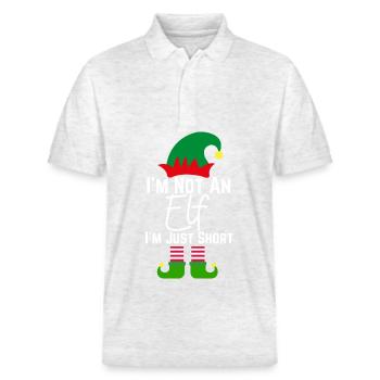 Im Not An Elf Familie Weihnachten Pjs Matching Män - Stanley/Stella Unisex Bio-Poloshirt PREPSTER - Weiß meliert - Vorne - Roxy (174cm) & Andy (188cm)