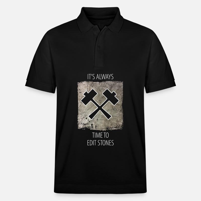 Steinmetz Steinbildhauer Spruch - Stanley/Stella Unisex Bio-Poloshirt PREPSTER - Schwarz