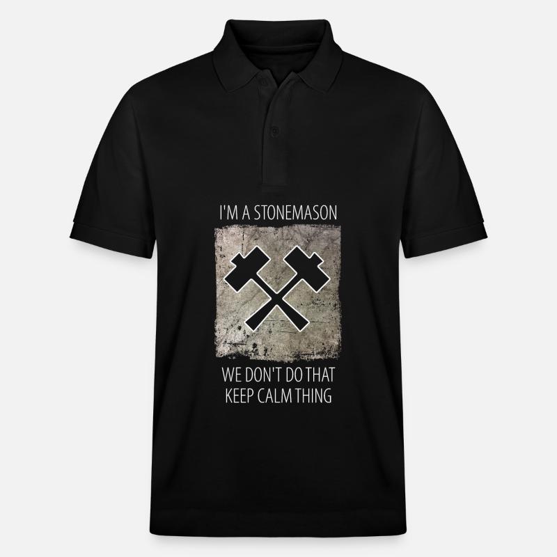 Steinmetz Steinbildhauer Spruch - Stanley/Stella Unisex Bio-Poloshirt PREPSTER - Schwarz
