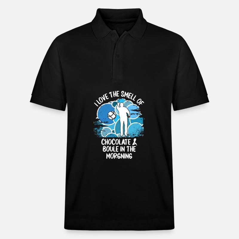 Boule Petanque Boccia Boules Schokolade - Stanley/Stella Unisex Bio-Poloshirt PREPSTER - Schwarz