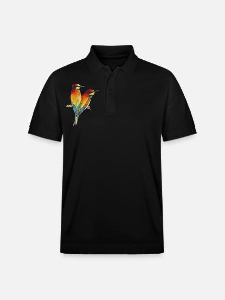 Bee-eaters Birds Bird of paradise - Stanley/Stella Unisex Organic Polo Shirt PREPSTER - black