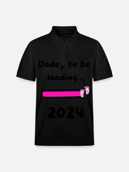 Daddy loading 2024 Girl - Stanley/Stella Unisex Organic Polo Shirt PREPSTER - black