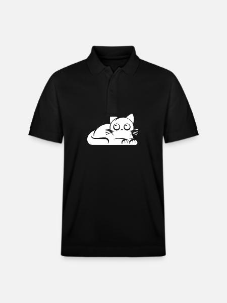 I wasn't that cat look - Stanley/Stella Unisex Organic Polo Shirt PREPSTER - black