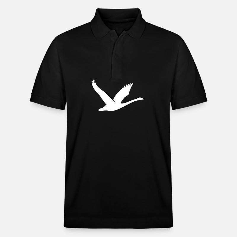 Schöne Schwan Silhouette - Stanley/Stella Unisex Bio-Poloshirt PREPSTER - Schwarz