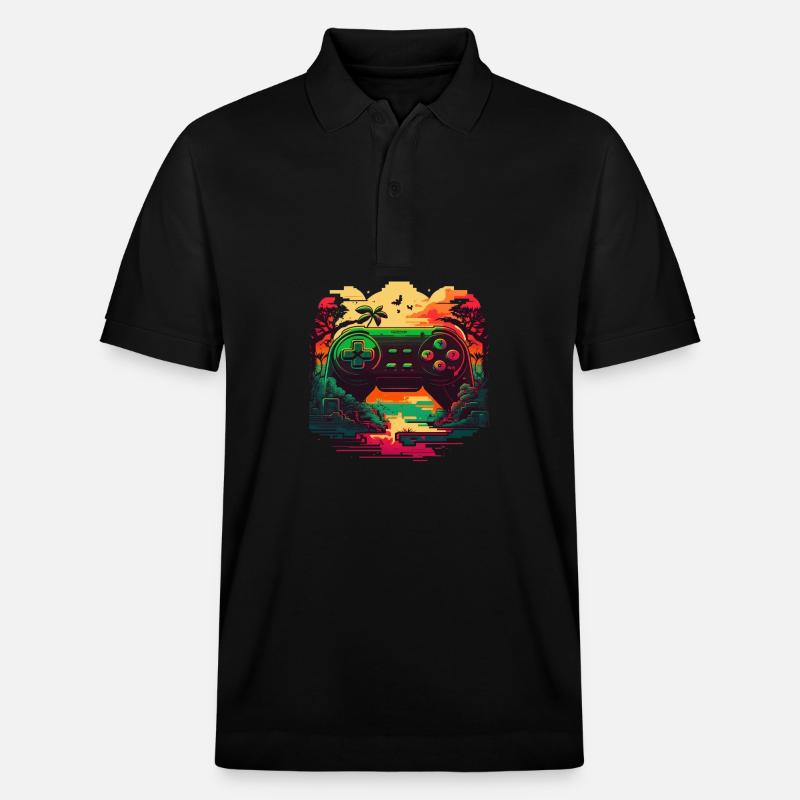 Bunte Konsole - Stanley/Stella Unisex Bio-Poloshirt PREPSTER - Schwarz
