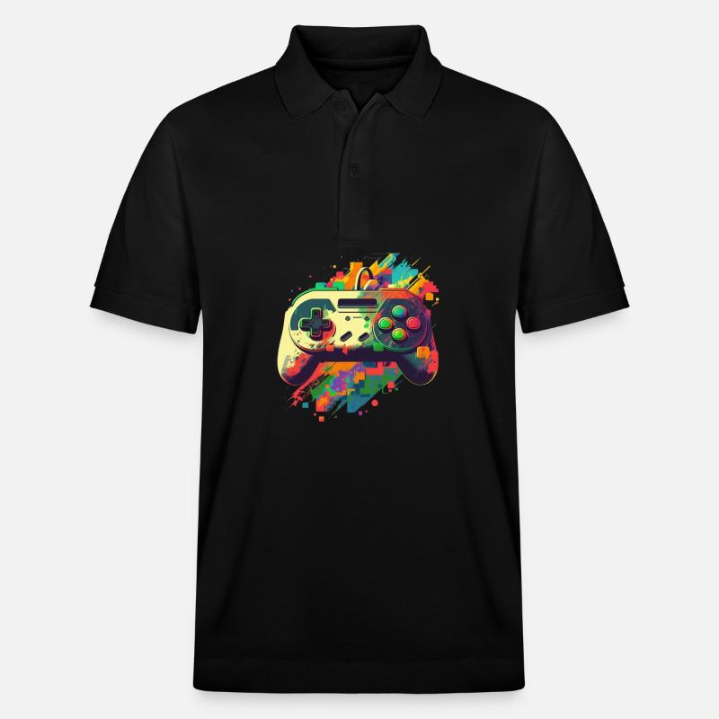 Console rétro - Polo PREPSTER bio Stanley/Stella Unisexe - noir