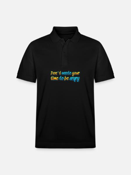 Don't waste your life.. - Stanley/Stella Unisex Organic Polo Shirt PREPSTER - black