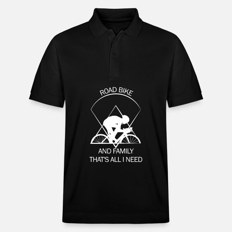 Rennrad - Stanley/Stella Unisex Bio-Poloshirt PREPSTER - Schwarz