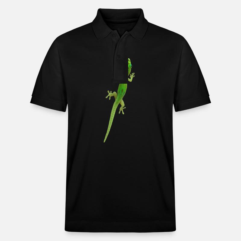 Grüner Gecko - Stanley/Stella Unisex Bio-Poloshirt PREPSTER - Schwarz