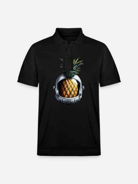 Pineapple Astronaut - Stanley/Stella Unisex Organic Polo Shirt PREPSTER - black