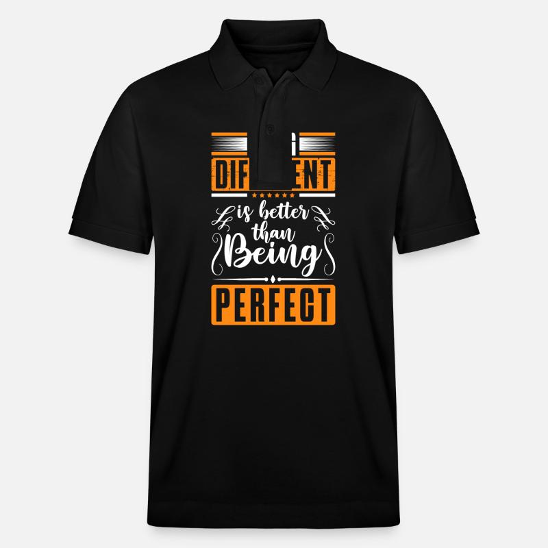 Einzigartig Regenbogen Individuell Andersartig - Stanley/Stella Unisex Bio-Poloshirt PREPSTER - Schwarz