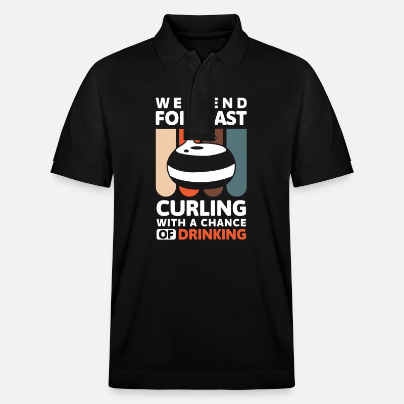 Curling Eiskalt Wischen - Stanley/Stella Unisex Bio-Poloshirt PREPSTER - Schwarz