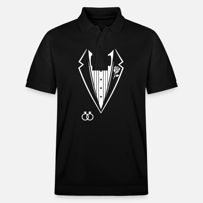 Fake Anzug Hochzeit Ringe - Stanley/Stella Unisex Bio-Poloshirt PREPSTER - Schwarz