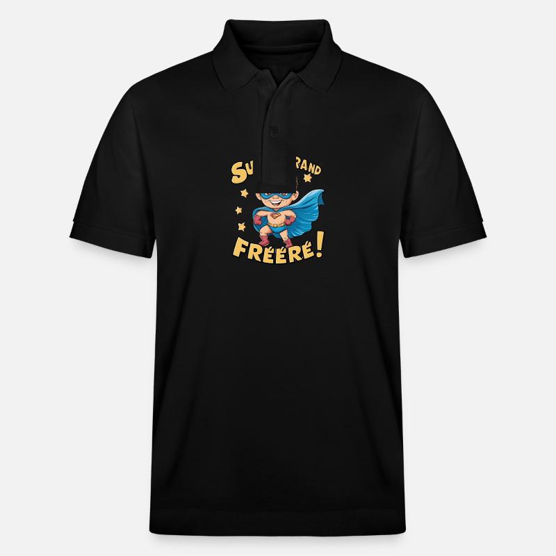 Super großer Bruder - Stanley/Stella Unisex Bio-Poloshirt PREPSTER - Schwarz