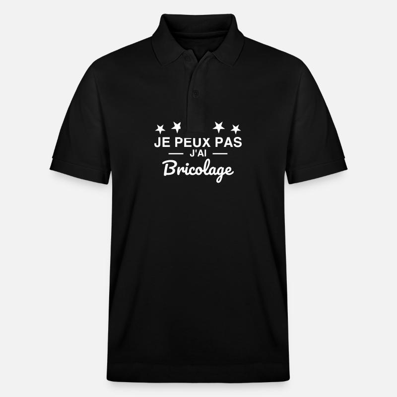 Ich kann nicht DIY - Stanley/Stella Unisex Bio-Poloshirt PREPSTER - Schwarz