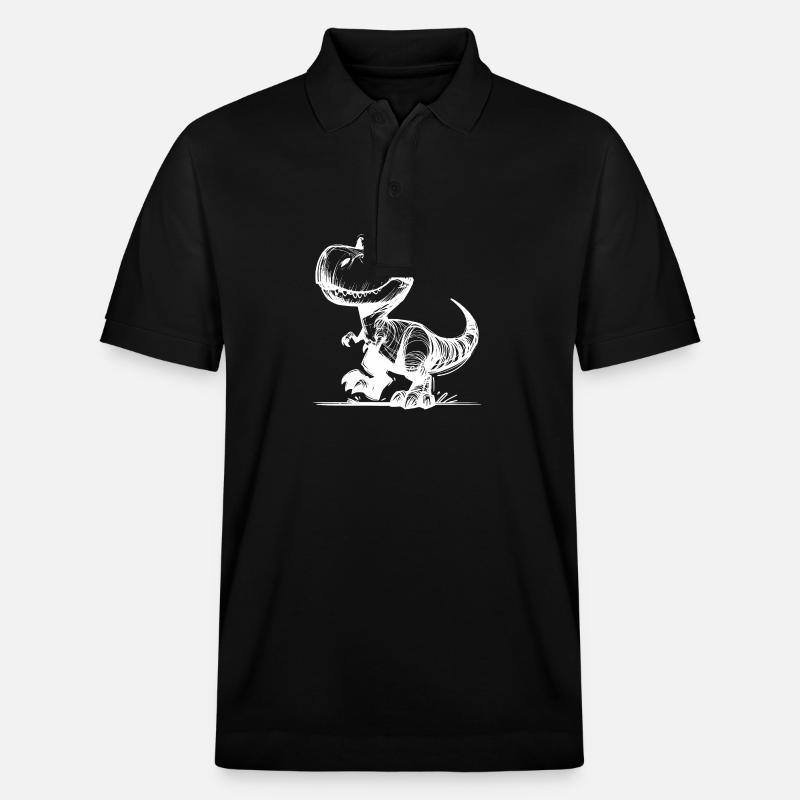 Mignon mignon T-Rex Dino - Polo PREPSTER bio Stanley/Stella Unisexe - noir