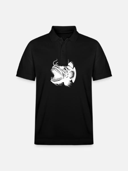 deep-sea fish with sharp teeth - Stanley/Stella Unisex Organic Polo Shirt PREPSTER - black