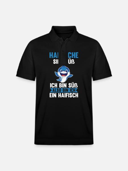 Fische Haifisch - Stanley/Stella Unisex Bio-Poloshirt PREPSTER - Schwarz
