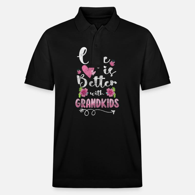 Großeltern Liebe - Stanley/Stella Unisex Bio-Poloshirt PREPSTER - Schwarz