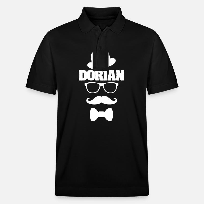 First name Dorian - Stanley/Stella Unisex Organic Polo Shirt PREPSTER - black