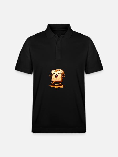 Toast with jam peanut butter - Stanley/Stella Unisex Organic Polo Shirt PREPSTER - black