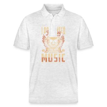 Musique École de musique Association de musique Style musical - Polo PREPSTER bio Stanley/Stella Unisexe - blanc chiné - Devant - Roxy (174cm) & Andy (188cm)