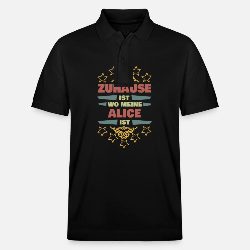 Lebenspartnerin Alice - Stanley/Stella Unisex Bio-Poloshirt PREPSTER - Schwarz