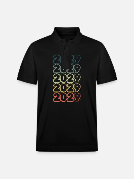 Year of birth 2029 - Stanley/Stella Unisex Organic Polo Shirt PREPSTER - black