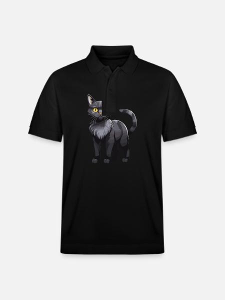 Cat Animal - Stanley/Stella Unisex Organic Polo Shirt PREPSTER - black