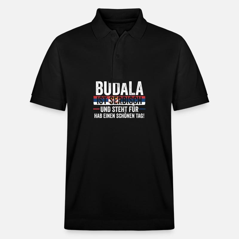 Serben Serbisch Serbien - Stanley/Stella Unisex Bio-Poloshirt PREPSTER - Schwarz
