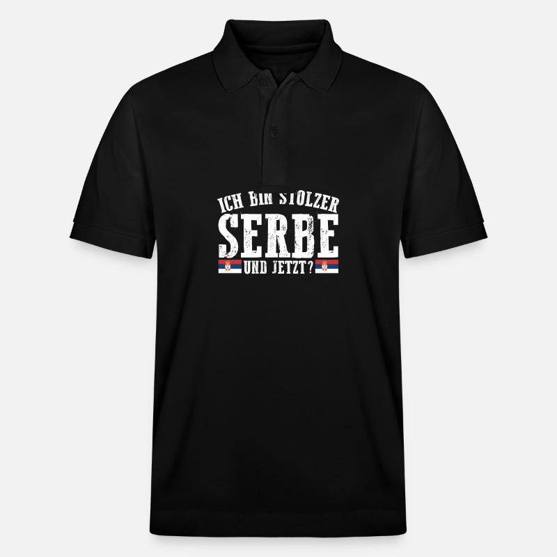 Serbe Serbe Serbie - Polo PREPSTER bio Stanley/Stella Unisexe - noir